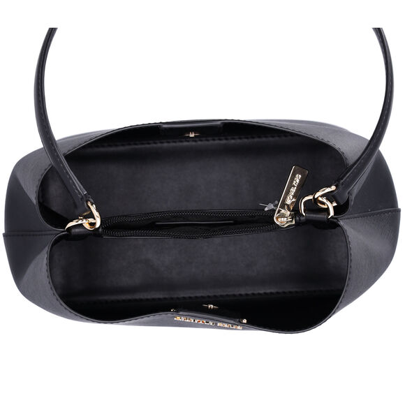 Michael Kors Pratt Medium Bucket Bag Shoulder Tote Black - Picture 5 of 5